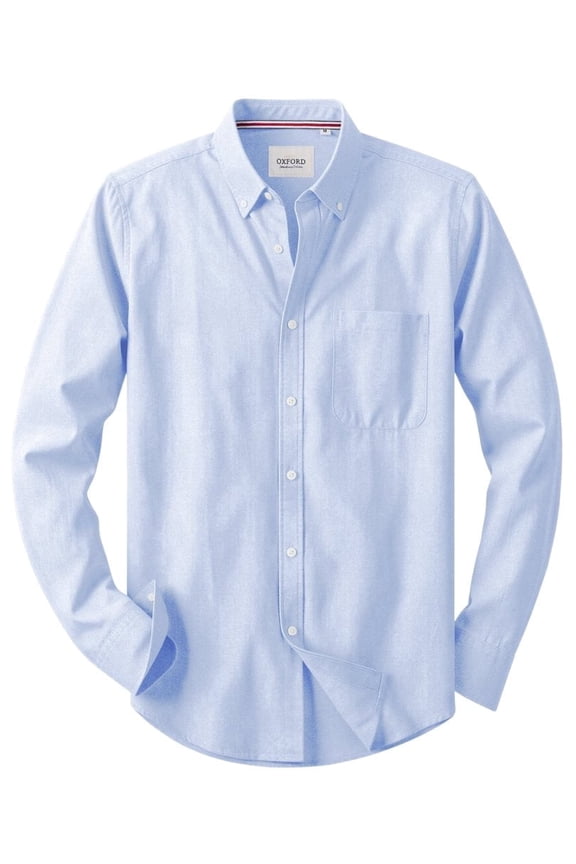 Oxford Shirt For men Casual Long Sleeve Dress Shirt Cotton