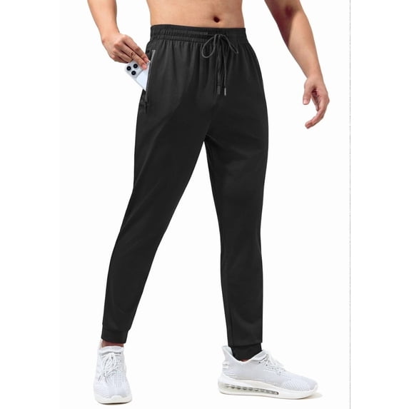 sogami Men's Slim Fit Joggers with Zipper Pockets Workout Pants for Gym