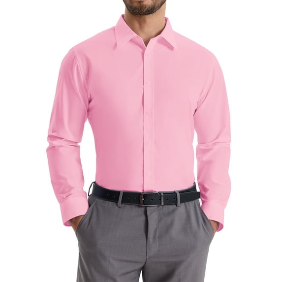 sogami Men's Stretch Dress Shirt Wrinkle-Free Long Sleeve Button Down Formal Shirt