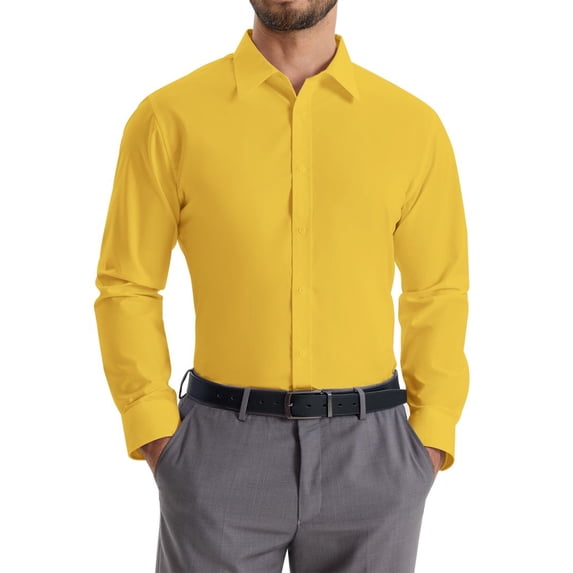 sogami Men's Stretch Dress Shirt Wrinkle-Free Long Sleeve Button Down Formal Shirt