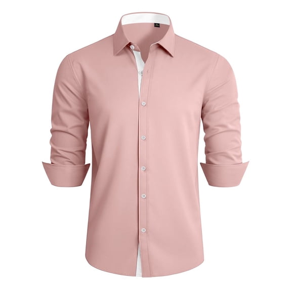 sogami Men's Stylish Button Down Shirt Wrinkle Free Long Sleeve Business Casual Shirt