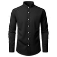 thumbnail image 1 of sogami Men's Wrinkle Free Dress Shirt Band Collar Long Sleeve Button Down Formal Shirt, 1 of 7