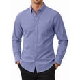 thumbnail image 1 of sogami Mens Oxford Button Up Shirt Casual Long Sleeve Cotton Dress Shirt For Men, 1 of 5