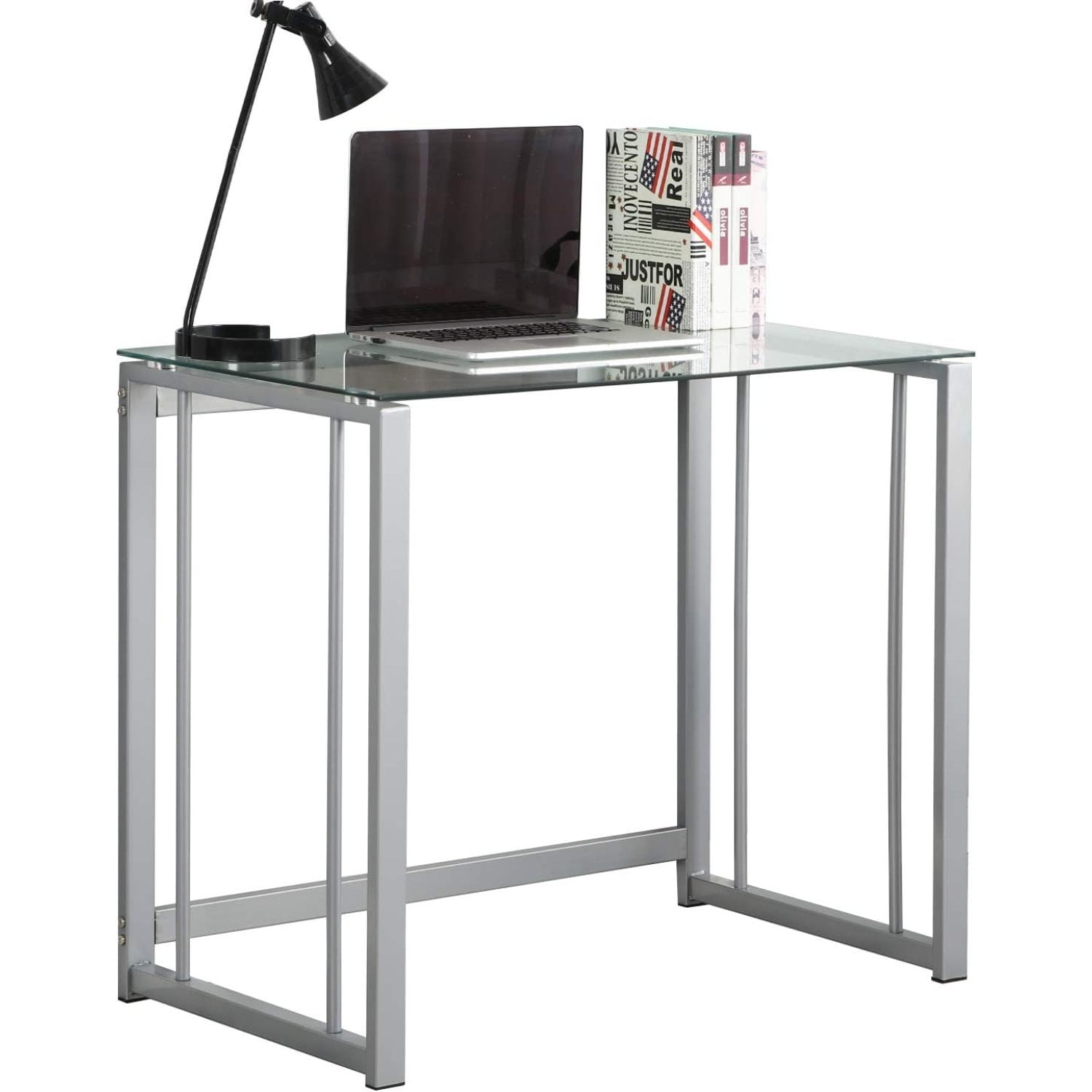 soges Computer Desk 35.4 inches PC Desk Office Glass Desk Workstation for Home Office Use Writing Table UT-097
