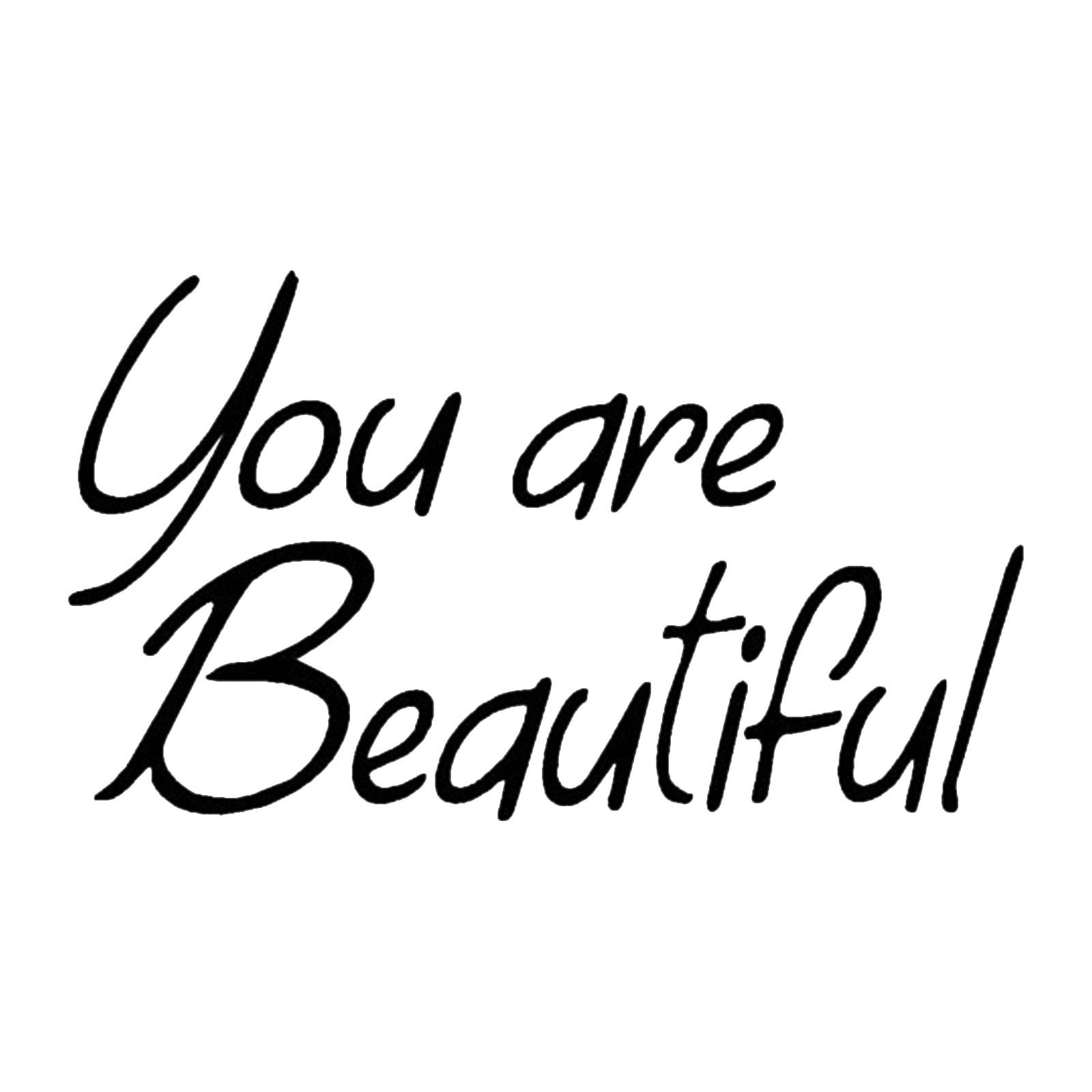 soikfihs You're Beautiful Decal Vinyl Decal Bathroom Decor Shower Door