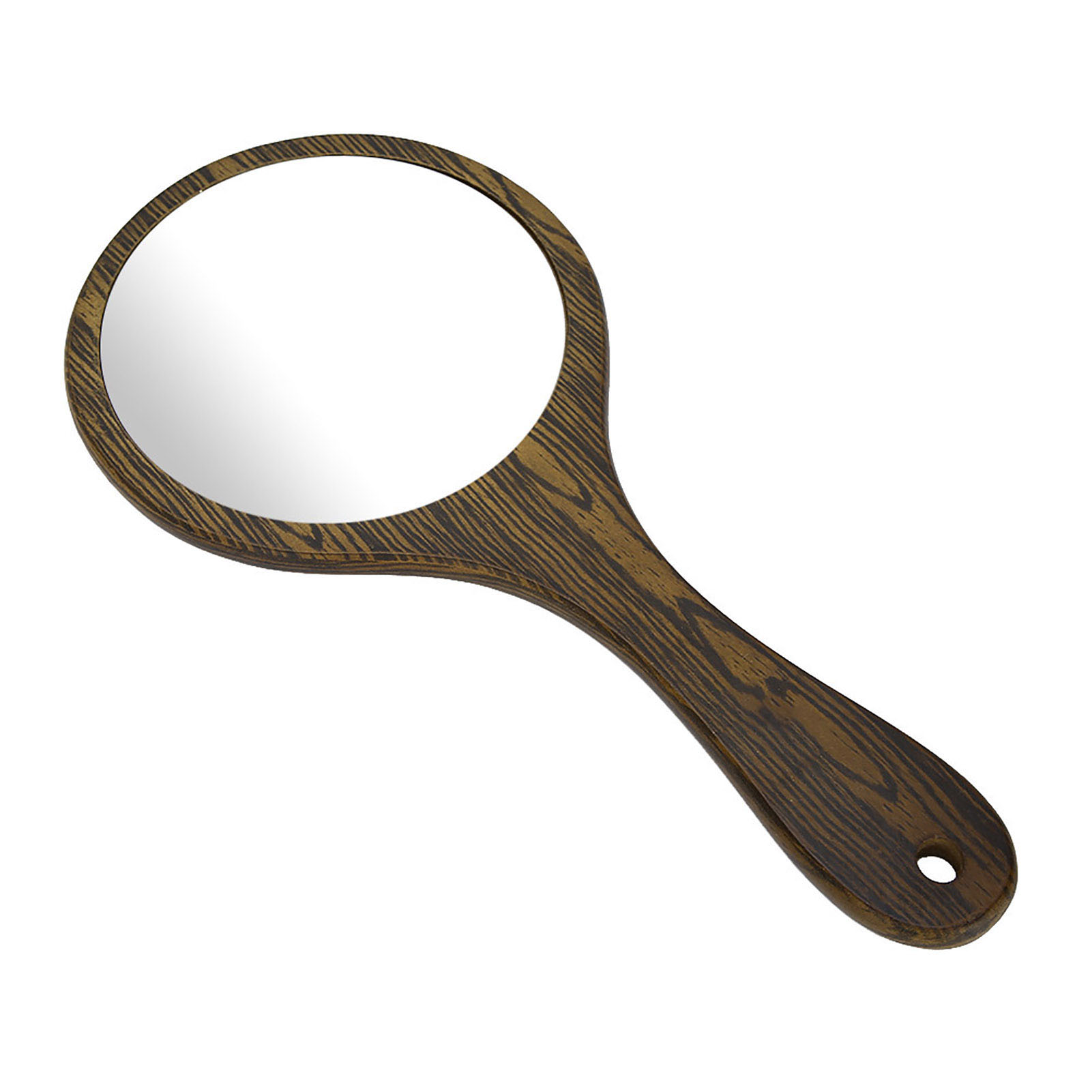sol de janeiroVintage Hairdressing Mirror Handheld Mirror with Wood