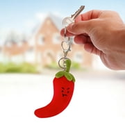 solacol 12Cm Angry Chilli Pepper Plush Pendant Keychain, Holiday Gift, Birthday Gift, Graduation Gift, Souvenir Gift
