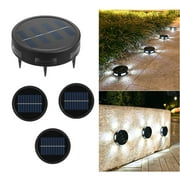 solacol 4 Pack Led Solar Pathway Lights Outdoor 4 Pack Solar Ground Lights, 6Led Solar Lights Outdoor Garden, Upgraded Outdoor Bright In-Ground Lights, Landscapes Lights for Pathways, Yard, Lawns