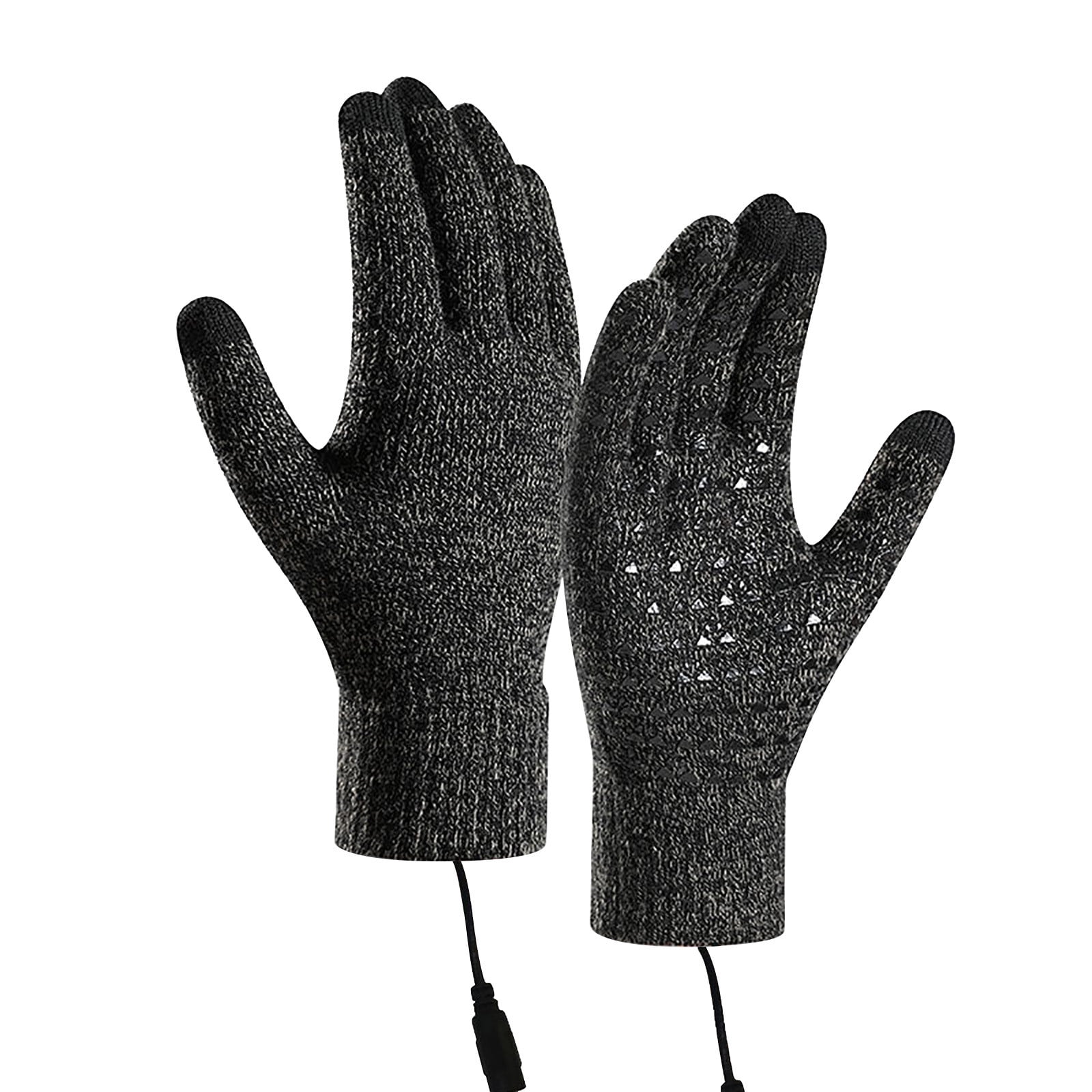 solacol 98℉104℉113℉ USB Heated Gloves for Men Women, Thin Knitting