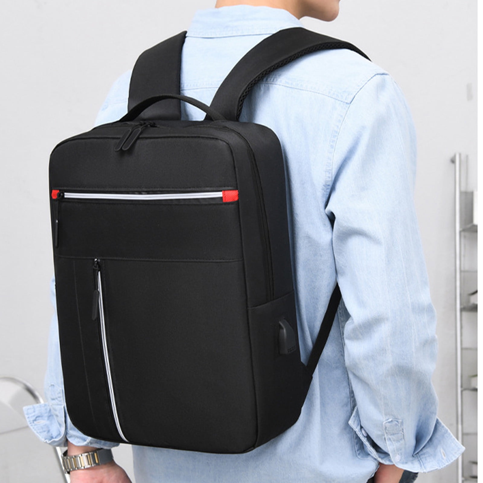 solacol Backpack with Usb Charging Port Business Backpack, Bag for Travel Flight Fits 15.6 Inch