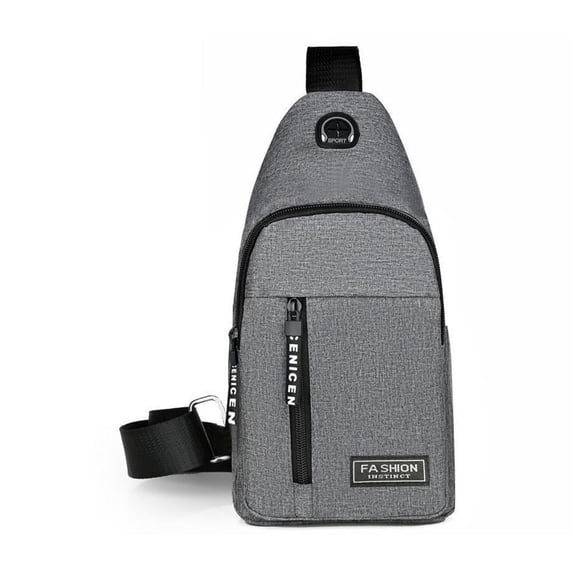solacol Backpack with Usb Charging Port Strap Bag Crossbody Backpack with Usb Hole with Headphone Hole Strap Backpack Hiking Backpack Multipurpose Crossbody Chest Bag