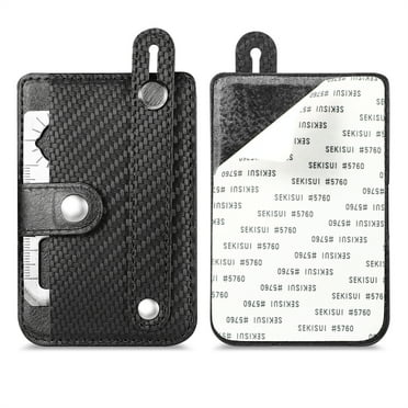 solacol Card Holder for Phone Case Stick on Multifunctional Adhesive Phone Wallet Card Holder,Mobile Phone Card Case, Card Cover, Multiple Card Holder, Zipper, Hand Back Sticker Card Case