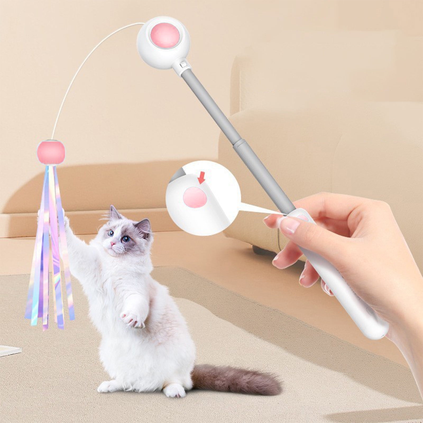 solacol Cat Toys for Indoor Cats Best Sellers Cats Toys, Retractable Catstoys, 1Pcs Replacement