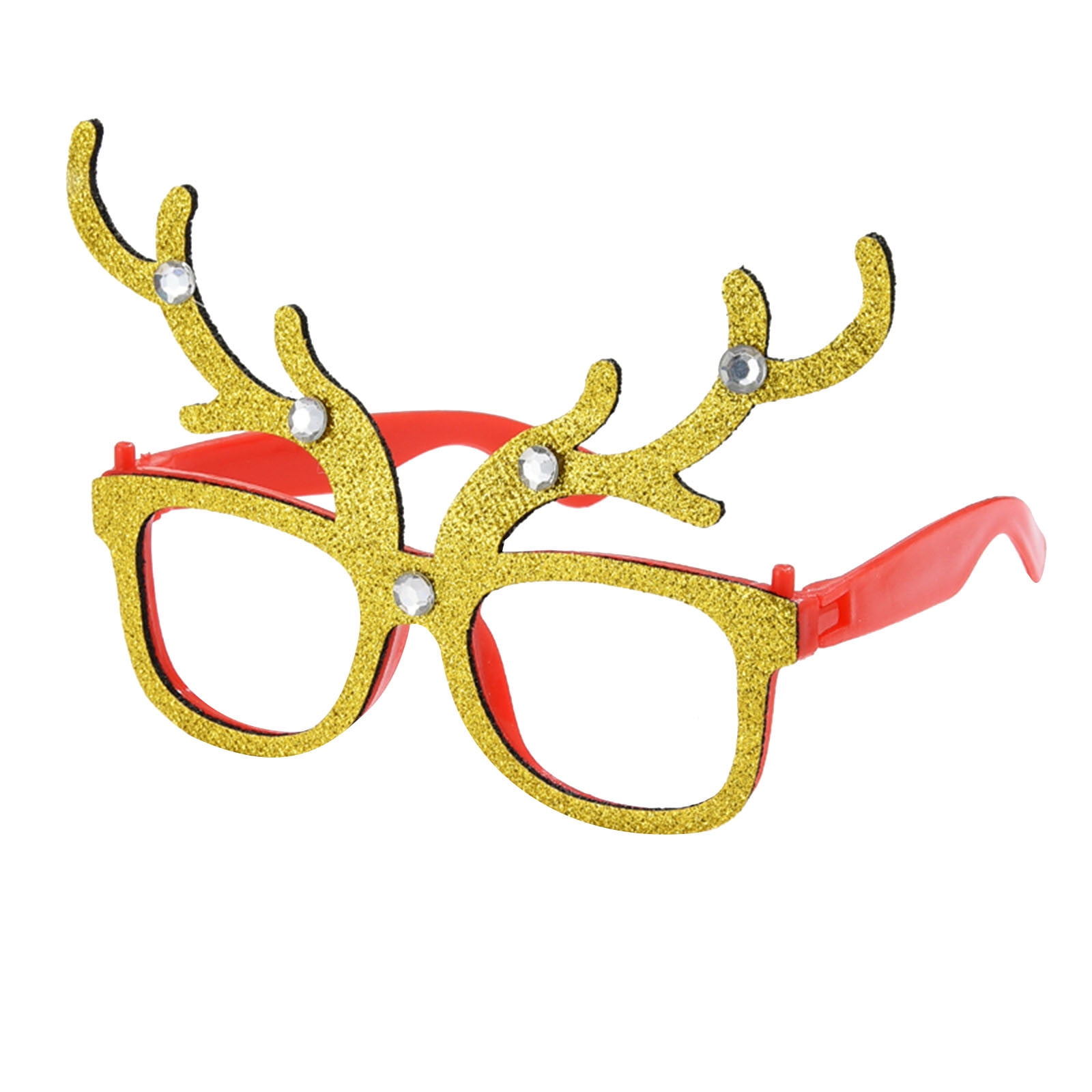 solacol Christmas Antlers Snowflake Christmas Tree Glasses Holiday Up