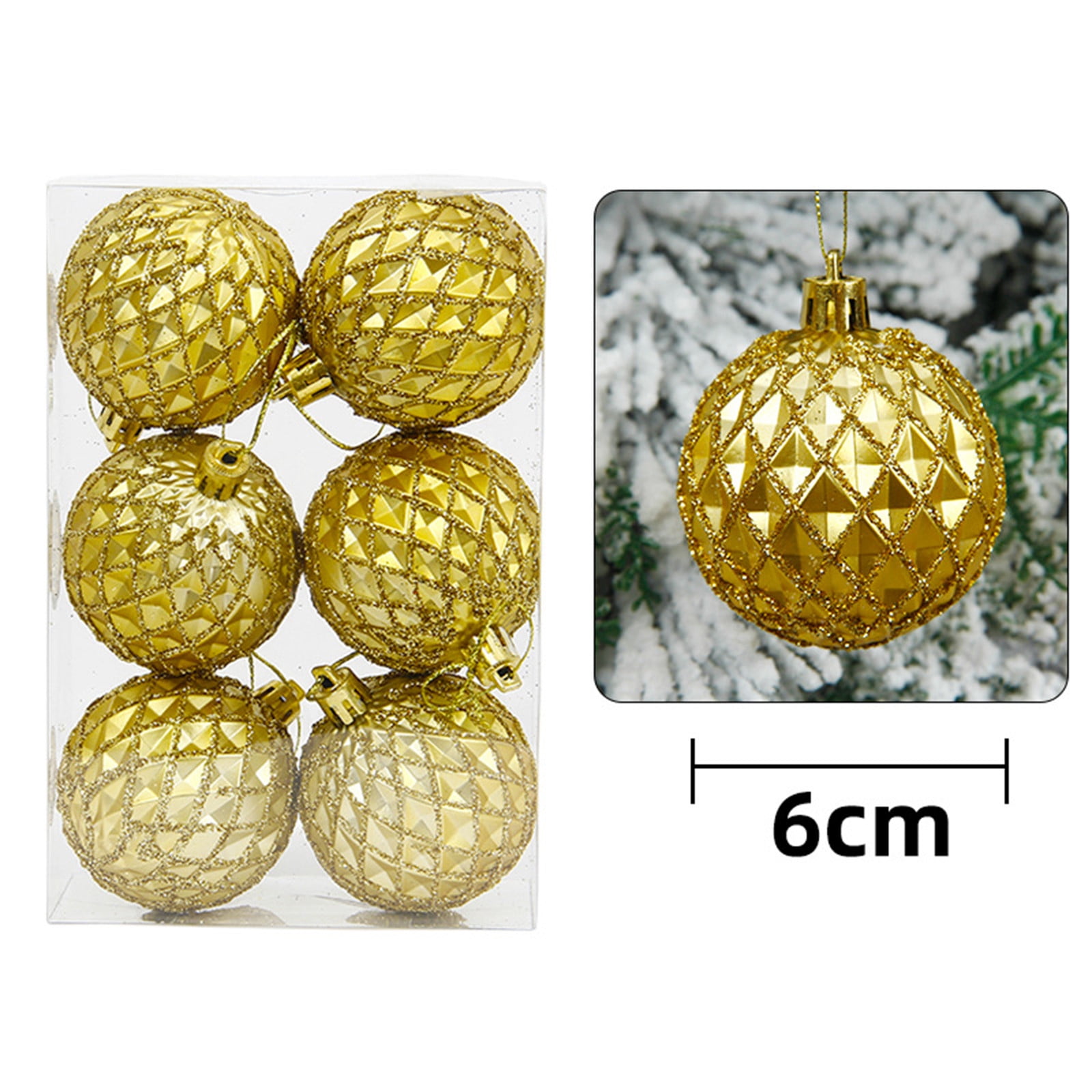 solacol Christmas Ball Pendant, Decorative Shatterproof Christmas Tree