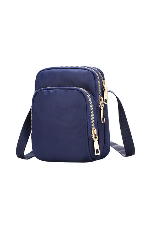Crossbody Bags for Women Crossbody Purse Shoulder Bag Cross Body Bag Women Nylon, Ladies Purse Mini 3 Layer Zipper Shoulder Wallet Bag Cross Body Bag Purses for Women Small