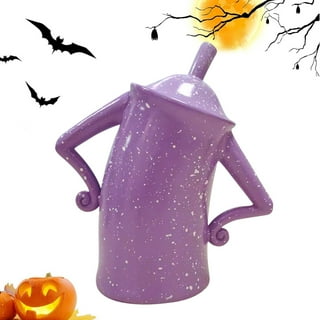 Teapot with Attitude, Food Canisters Stylish Multi Purpose PVC Drop Resistant with Lids for Halloween (Purple)