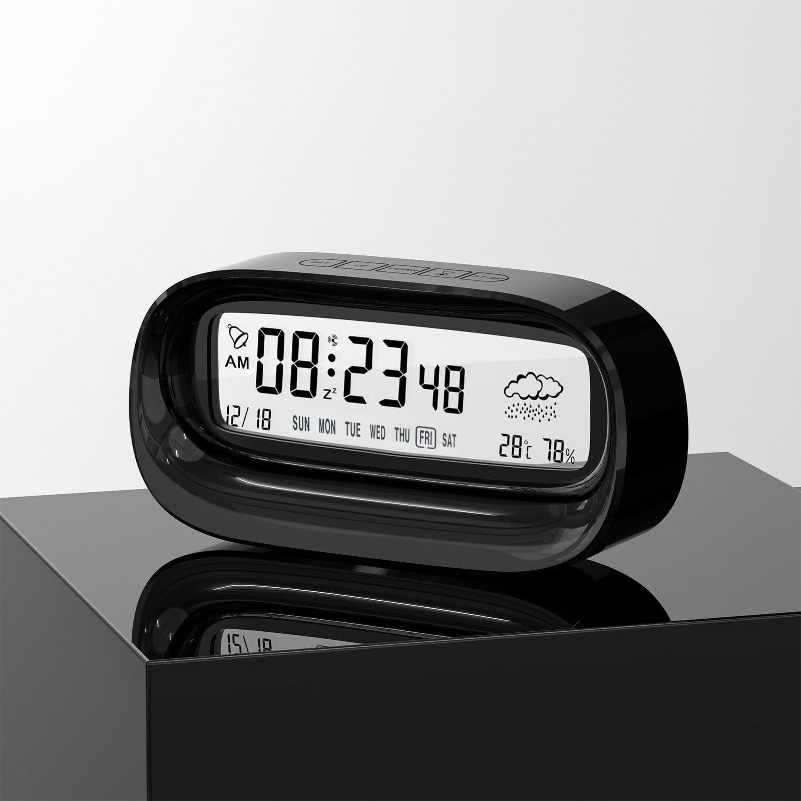 solacol Digital Alarm Clock,Battery Powered Large Number Display