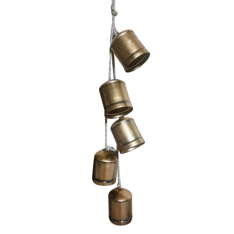 Iron Hanging Cow Bells Christmas Artwork Vintage Style Hanging Iron Metal  Cattle Bells Indoor and Outdoor Decoration