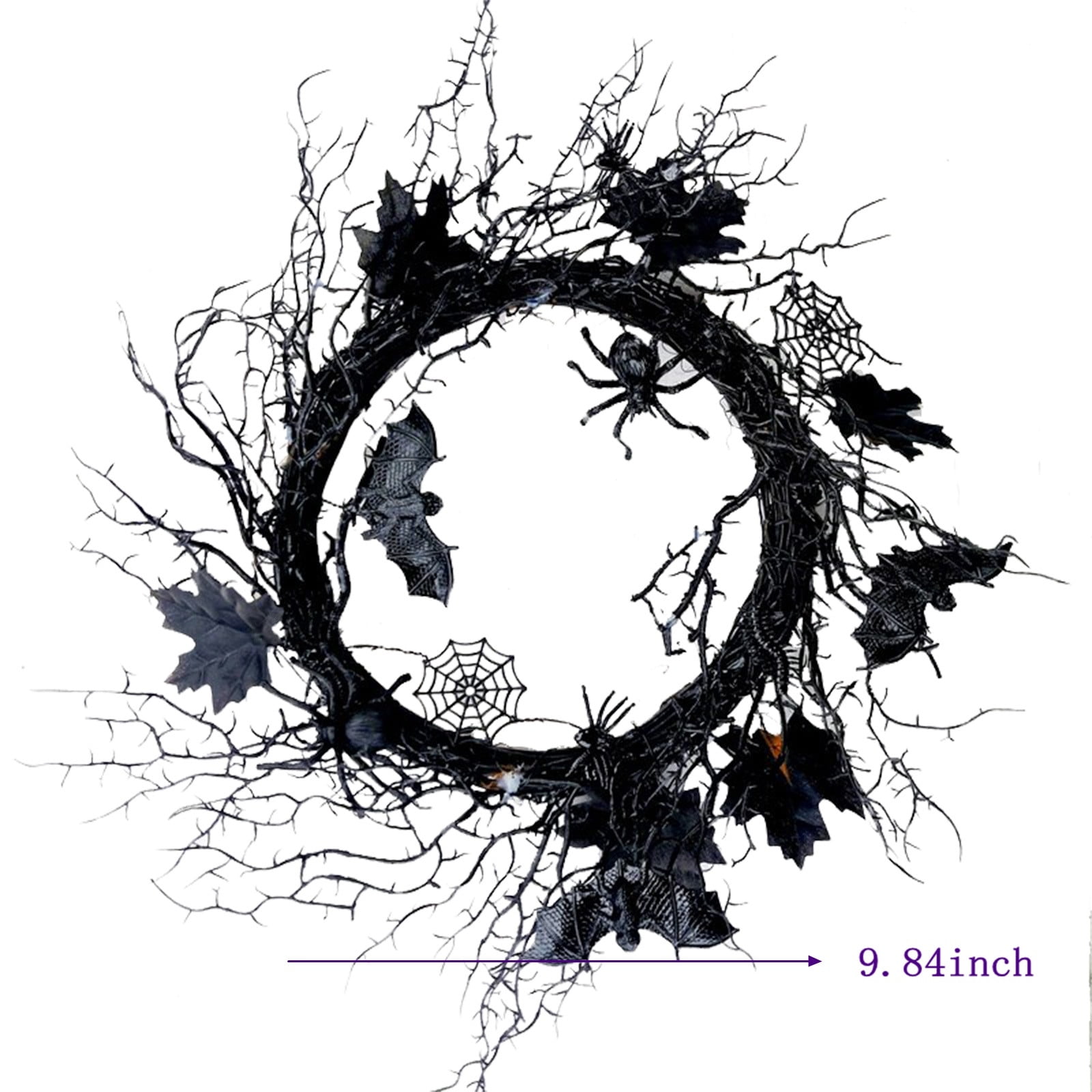 solacol Door Wreaths for All Seasons Outdoor Halloween Grapevine Wreath