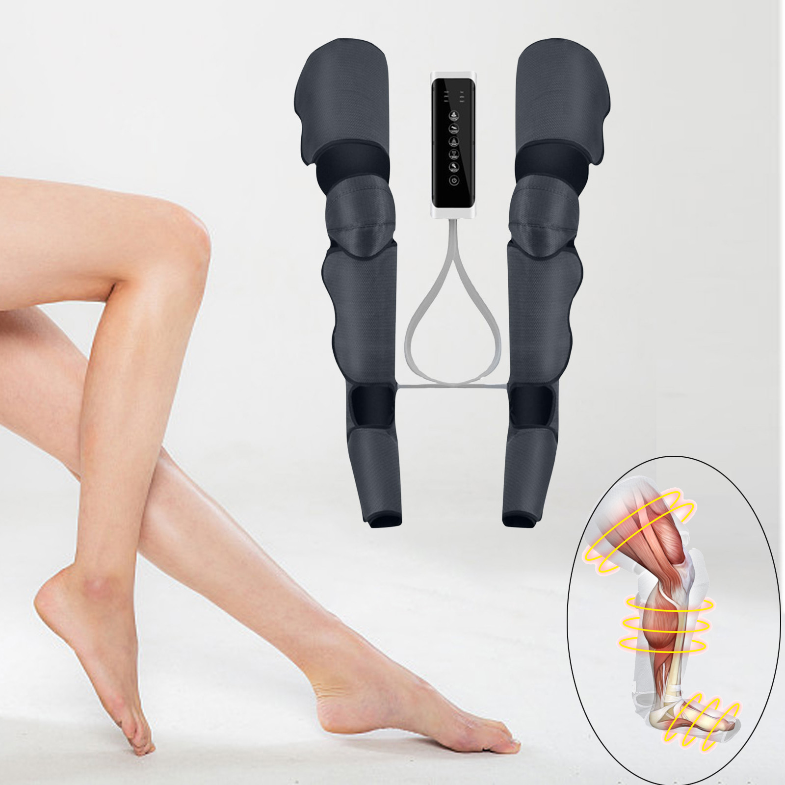 solacol Foot and Calf Massager with Heat and Compression Upgrade