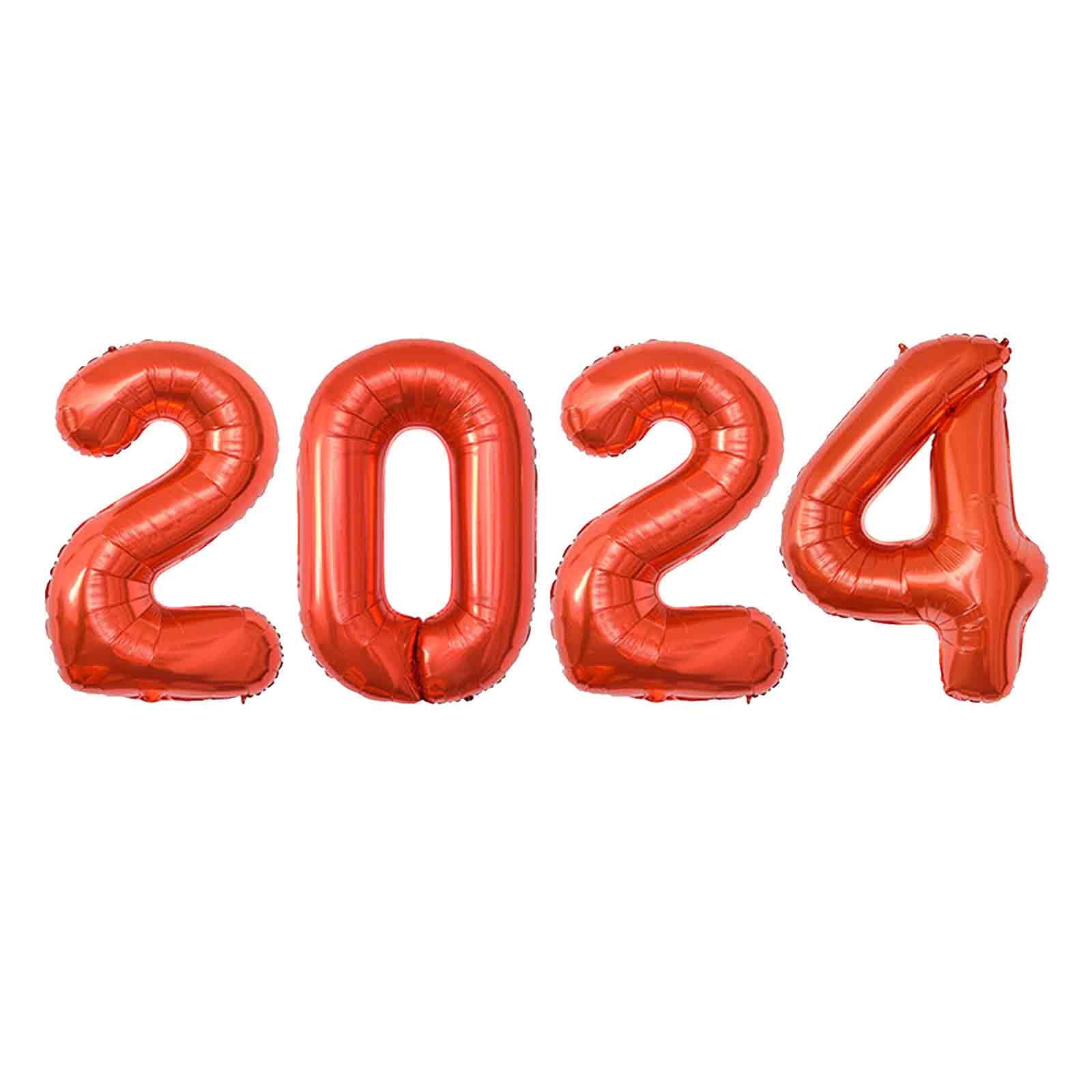 solacol Giant 40 Inch Gold 2024 Balloons Number New Years Decorations