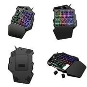 solacol -Handed RGB Mechanical Gaming Keyboard USB Pro-fessional Gaming Keypad With Wrist 35 Keys