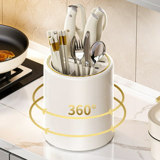 Pro Chef Kitchen Tools Stainless Steel Utensil Holder - Rotating Carousel  Spinning Metal Tool Stand Organizer Neatly Holds and Spins a Set of 6  Cooking Utensils – Pro Chef Kitchen Tools