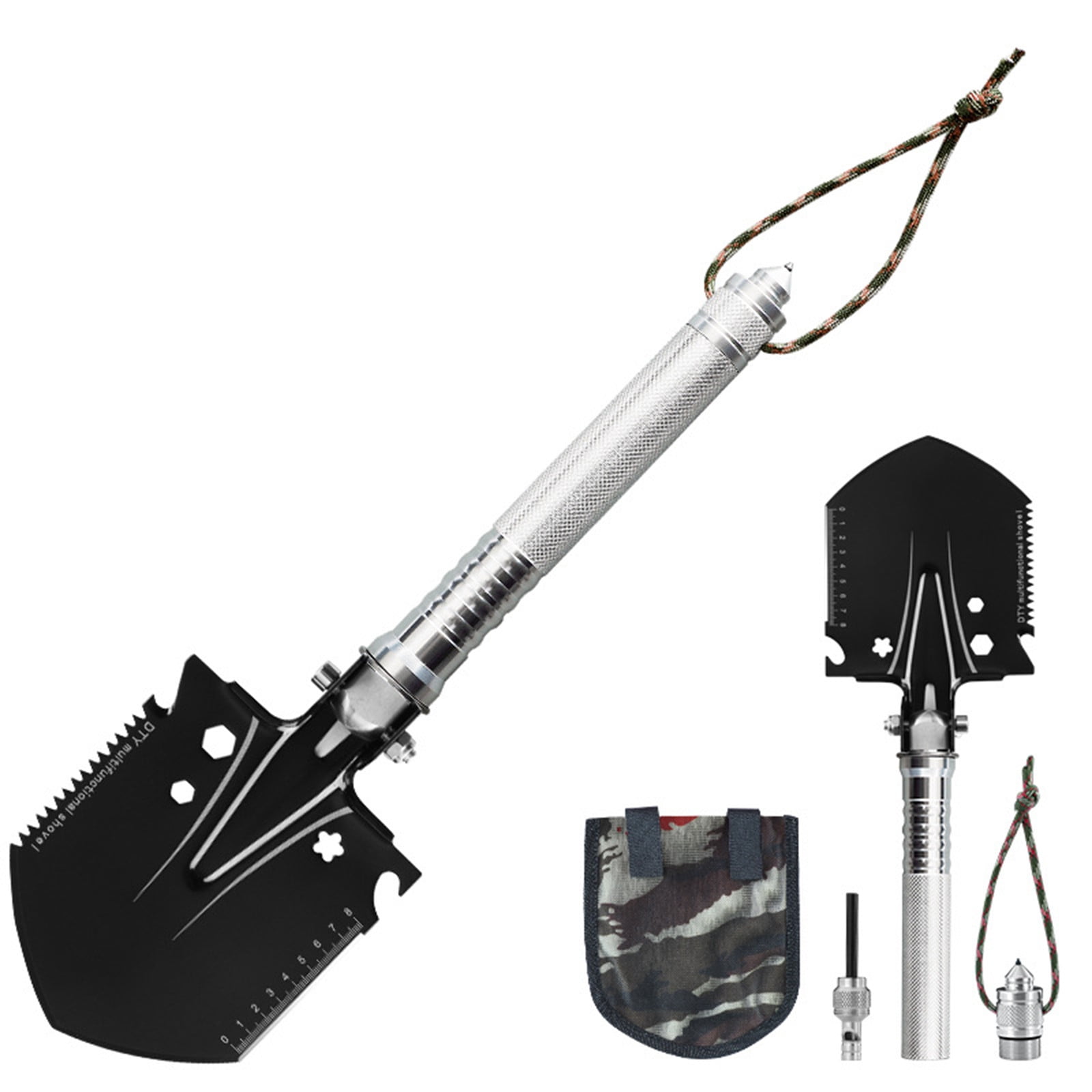 solacol Military Shovel Multifunctional Folding Military Shovel Outdoor