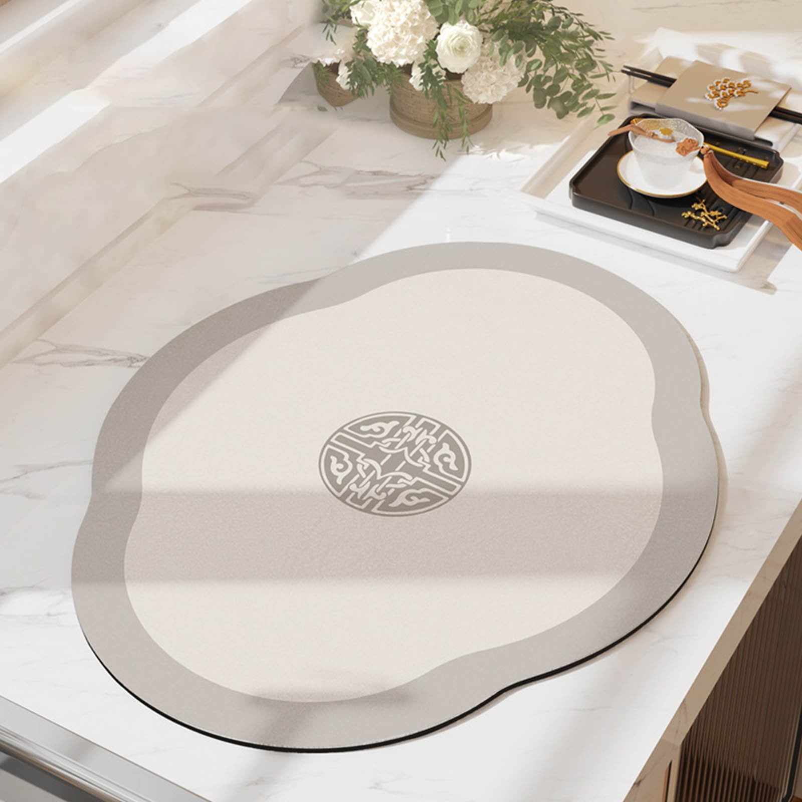 solacol New Minimalist Style Kitchen Drainage Pad, Light Luxury Desktop