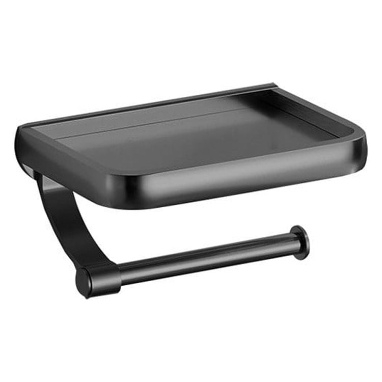 solacol Paper Towel Holder Wall Mount with Shelf Toilet Tissue Box Roll