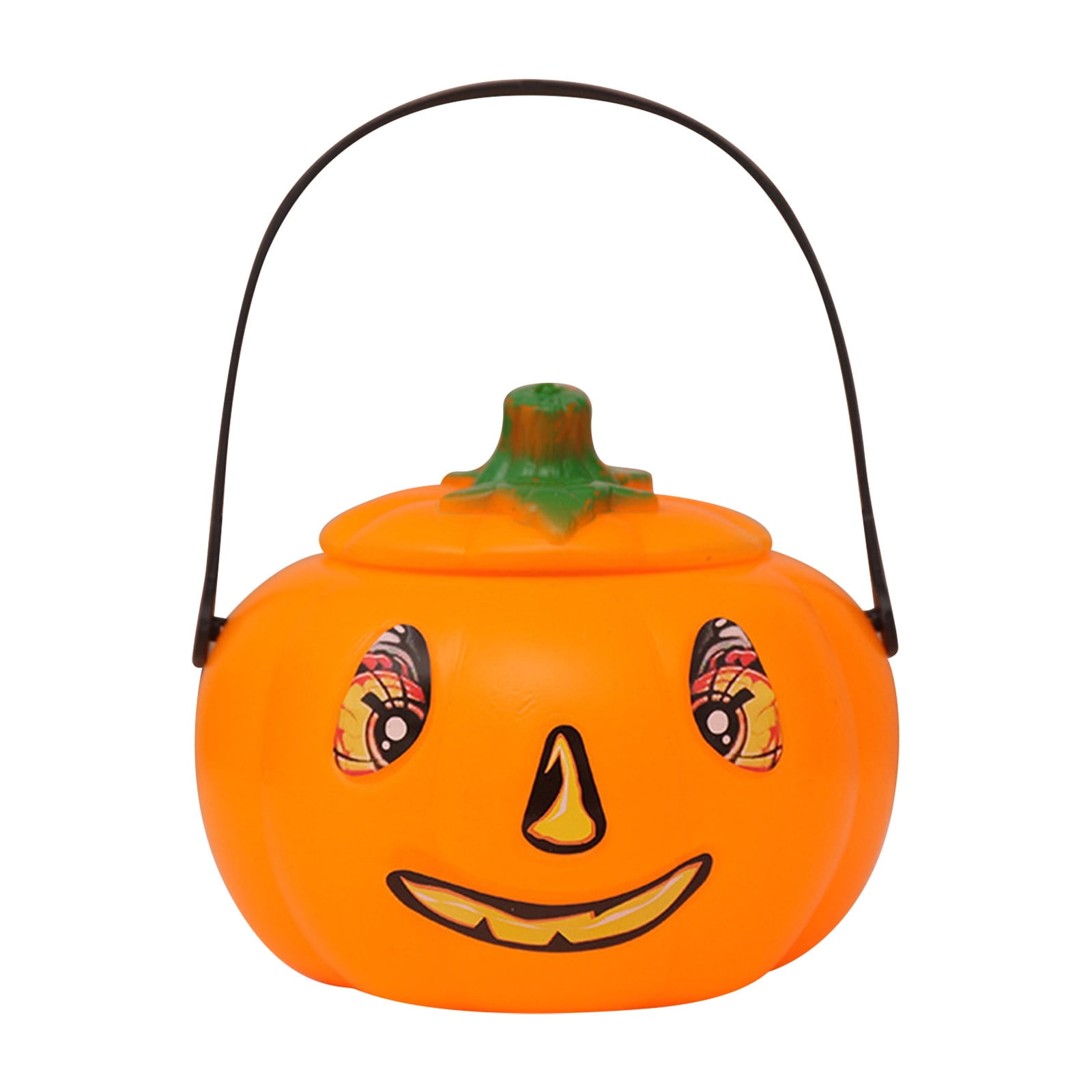 solacol Plastic Candy Jars with Lids Halloween Tote with Lid Pumpkins
