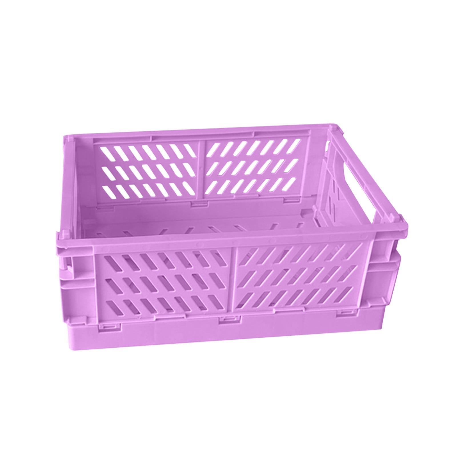 solacol Plastic Storage Baskets for Organizing Mini Foldable Plastic Storage Basket for