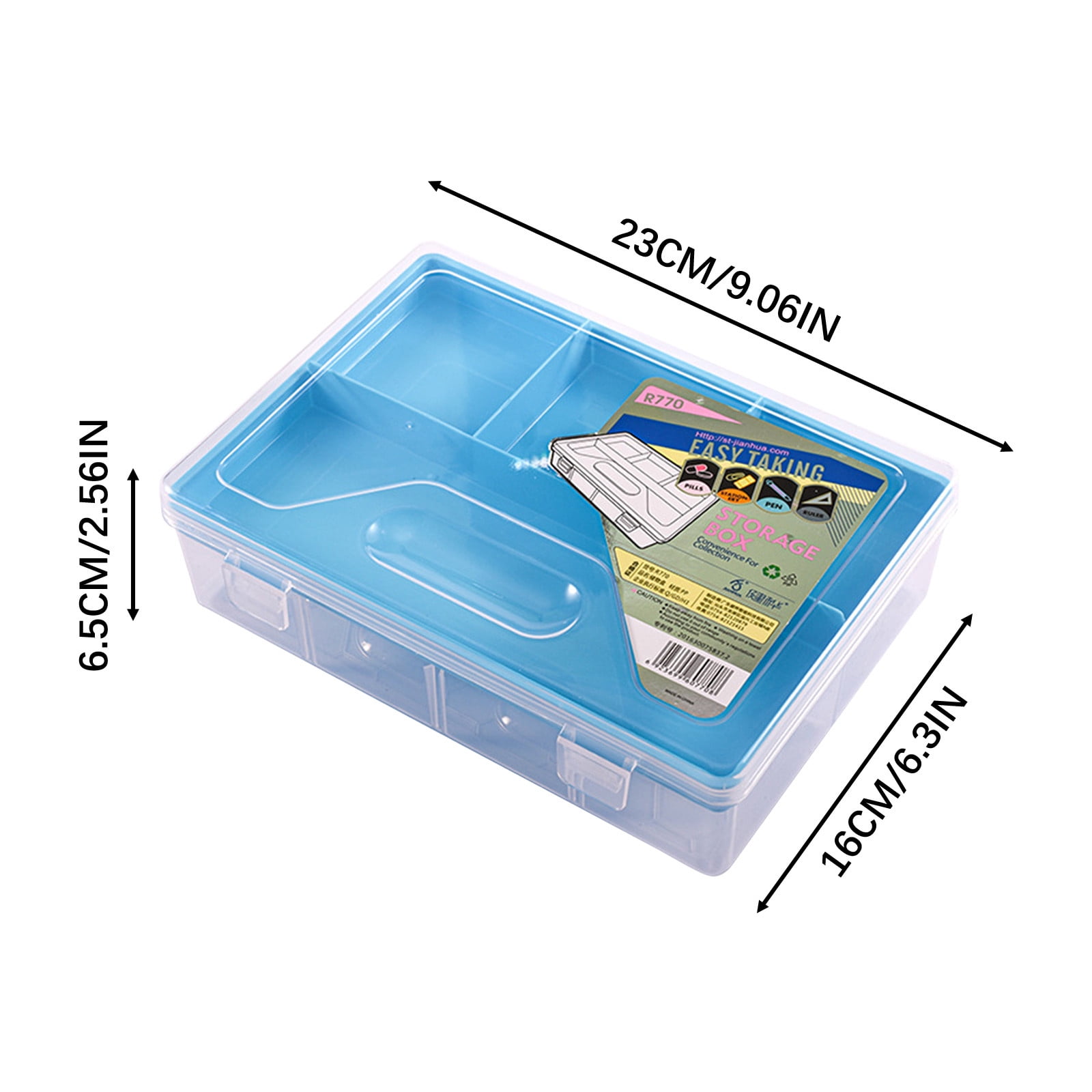 solacol Plastic Storage Boxes with Lids Large Capacity DoubleLayer