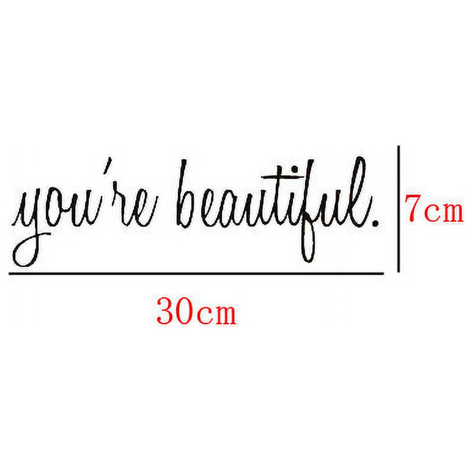 solacol Praise Mirror Decorative Wall Stickers Living Room Bedroom