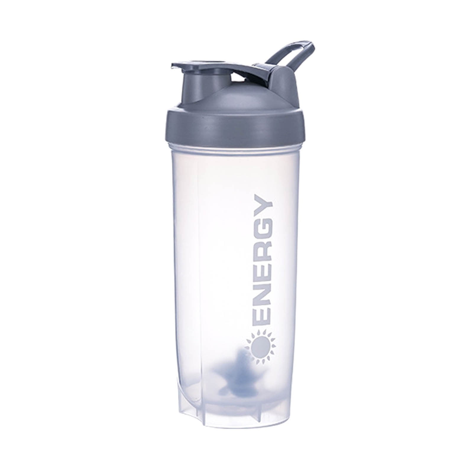 solacol Protein Shaker Bottle with Powder Storage 500Ml Shaker Bottle,Shaker  Bottle with Stirring Ball,Water Cup for Fitness, Classic Protein Mixer  Shaker Bottle 