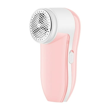 Rechargeable Fabric Shaver – 6 Blade Lint Remover With Hidden Lint Roller, White