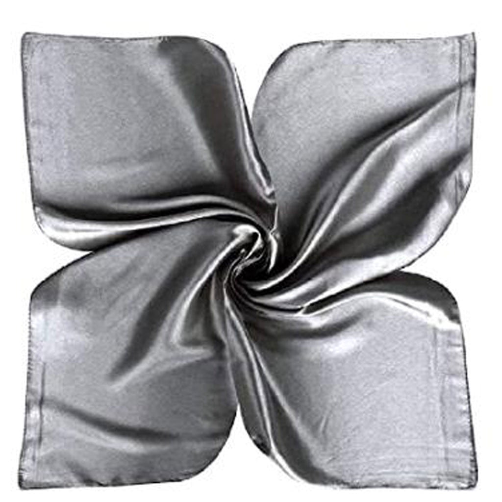 solacol Silk Scarf for Hair Satin Silk Large 90X90 Cm Square Plain
