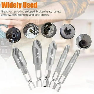 Valentines Day Gifts For Him 05 Pcs Damaged Screw Extractor Kit Stripped  Screw Extractor Set Gadgets Cool Gifts for Men Broken Bolt Extractor Screw  Remover 
