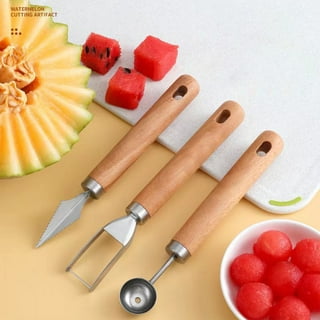 Melon Baller Scoop Set, 4 in 1 Stainless Steel Fruit Scooper Fruit