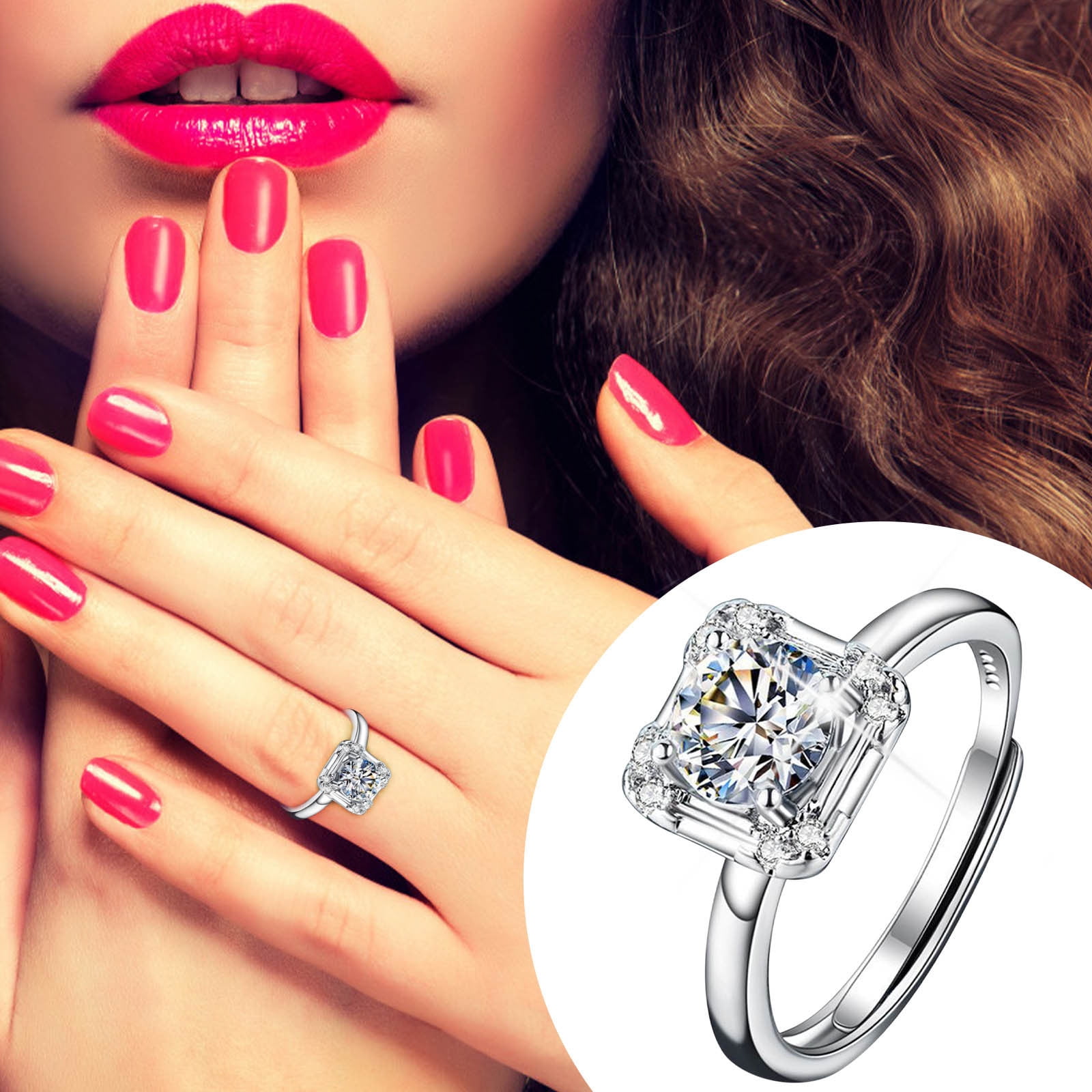 Heart Ring For Women Female Cute Finger Rings Romantic Birthday Gift For  Girlfriend Fashion Zircon Stone Jewelry - Rings - AliExpress