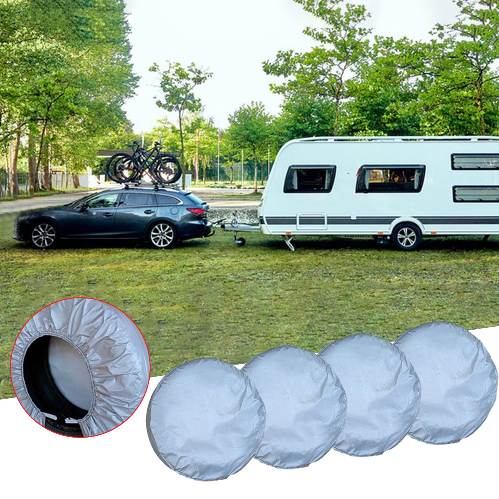 solacol Wheel Covers for Trailer Tires Tire Covers for Rv Wheel (4 Pack