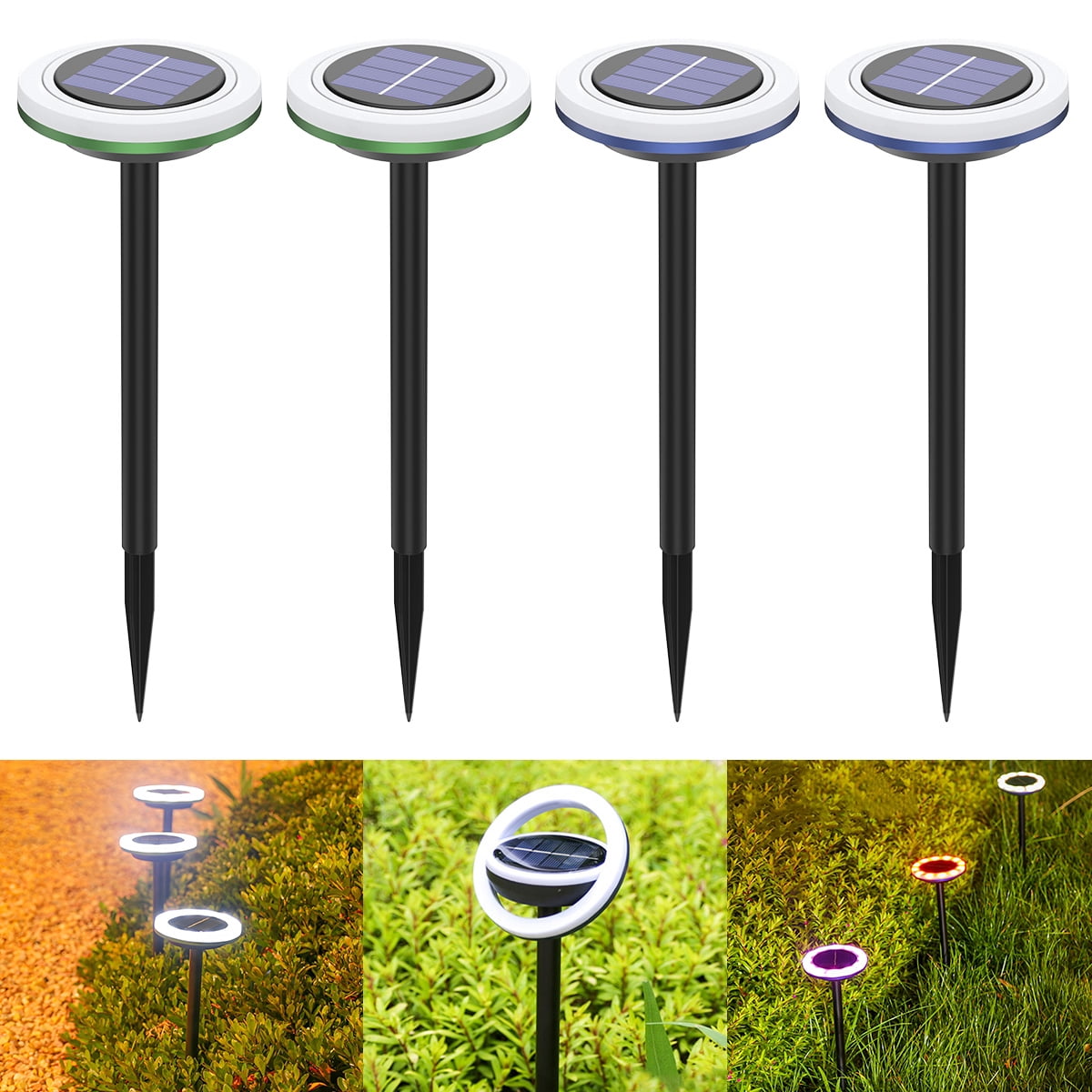 solar ground light, IP65 waterproof solar energy, 12 LED on the ground