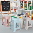 thumbnail image 1 of solautey 6 Pack Plastic Stools - 6 Macaron Colored Nesting Stools Portable Backless Bar Stool Flexible Seating Chairs for Classroom Office Home - 17.5 Inch, 1 of 8