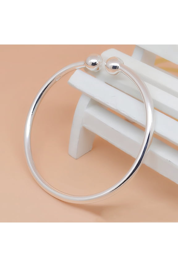 Adjustable Opening Bangle Polished Copper Symmetric Design Beaded Gift for Friends Family Wrist Jewelry for Any Occasion