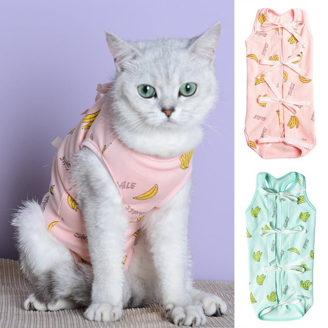 solautey Cat Clothes Professional Wound Prevention Antiinfection Cat Surgery Recovery Body Suit