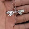 thumbnail image 1 of solautey Dragonfly Pendant Necklace Women Silver Insect Choker Valentine's Day Jewelry Gift for Daily Wear Parties Accessory, 1 of 7