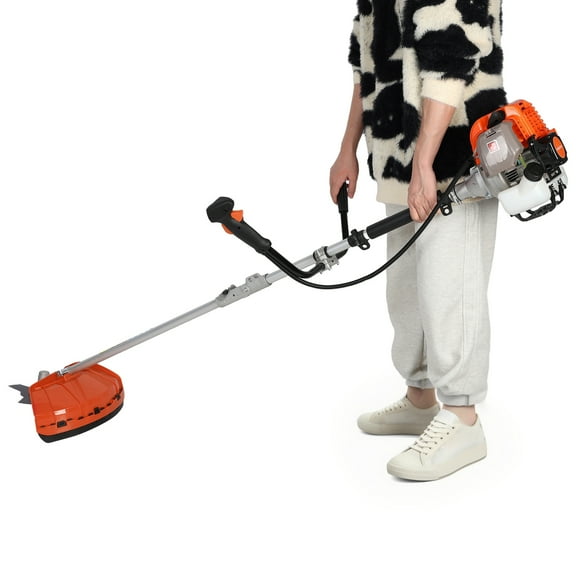 solautey Gas String Trimmer, Handheld Weed Eater, 52cc Weed Wacker Gas Powered, 2 in 1 Cordless Hedge Trimmer, 2-Stroke Brush Cutter, Plastic Handle & Shoulder Strap Included