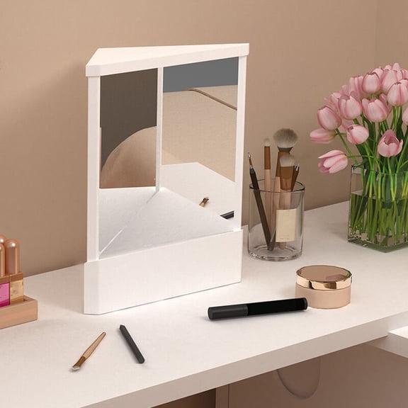 solautey Non-Reversing Mirror with Authentic Image Reflection - Non-Magnifying Mirror for Clear, Accurate Makeup & Grooming, Desktop Vanity Essential