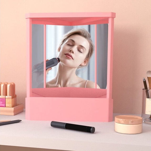 solautey Non-Reversing Mirror with Authentic Image Reflection - Non-Magnifying Mirror for Clear, Accurate Makeup & Grooming, Desktop Vanity Essential